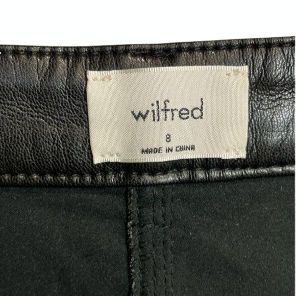NWT Aritzia Wilfred The Melina Vegan Leather Pants in Black Sz 8, 34" inseam - Picture 6 of 9